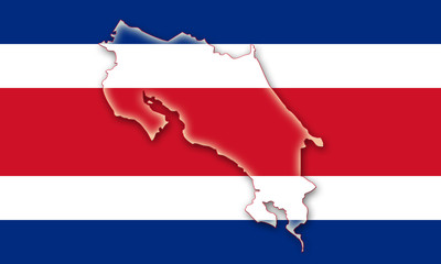 costa rica, kostarika, flag, flagge, shape