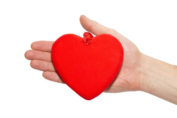 Obraz premium Big valentine heart in a hand.