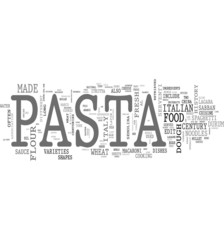 Italian Pasta tag cloud