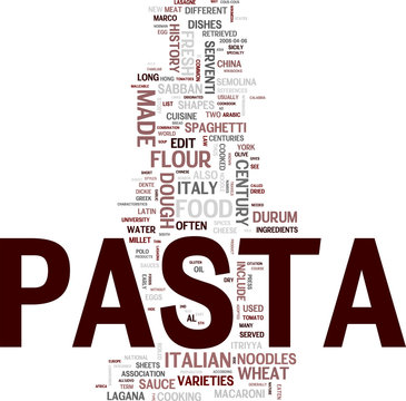 Pasta word cloud