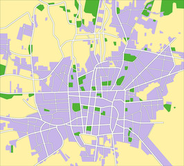 vector map of Tehran.