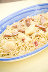 じゃがいもとソーセージのパスタ