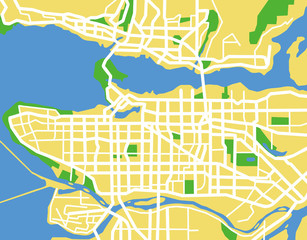 vector map of vancouver.