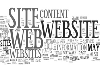 Website tag cloud