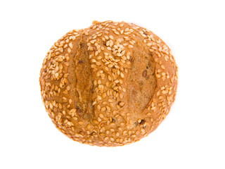 Sesame bun isolated over white
