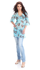 Models on the catwalk during a fashion show.