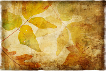 autumn background in retro style