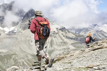 Crédence de cuisine en verre imprimé Alpinisme Randonnée en Suisse