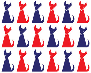 seamless background with stylized animals