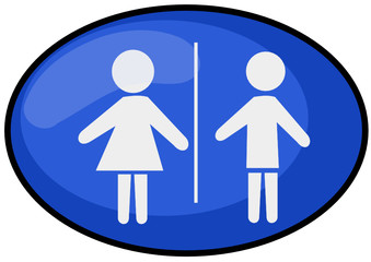 affiche de toilettes homme/femme