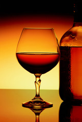 strong drink on a bright background