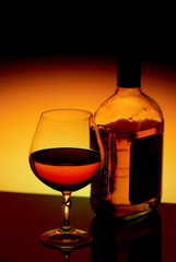 strong drink on a bright background