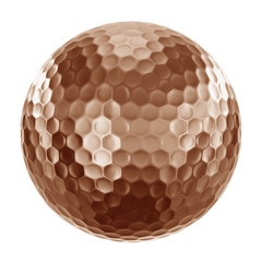 Golfball in bronze