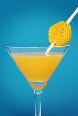 Cocktail on a blue background