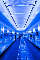 the scene of the airport pudong shanghai china.