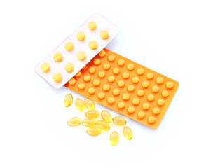 medication isolated on a white