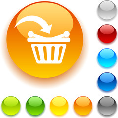 Buy shiny button. Vector illustration