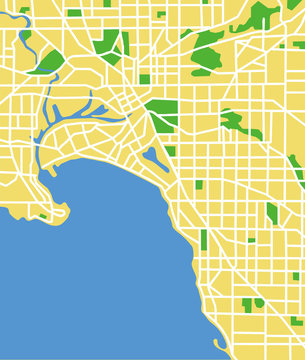 vector map of melbourne.