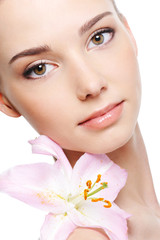 healthy skin of  face