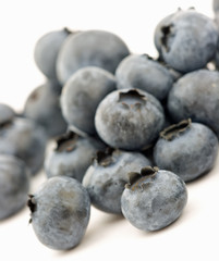 Blueberries isolated on white