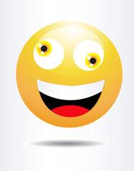 Crazy Smiley on white