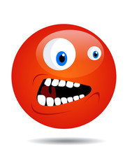 Naklejka premium Smiley Face Button