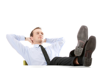 Businessman sitting at desk
