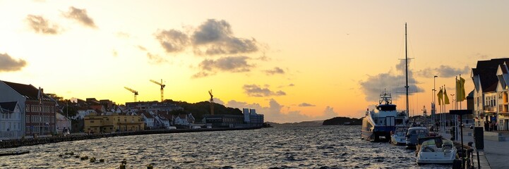 Naklejka premium Stavanger at sunset