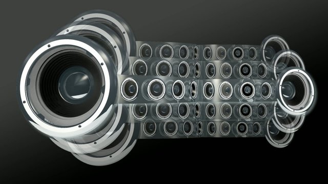 Fond audio chrome noir