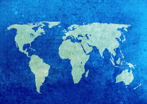 Fototapeta Grunge world map