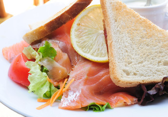 seafood salad with smoked salmon