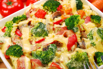 pasta with broccoli and mushrooms