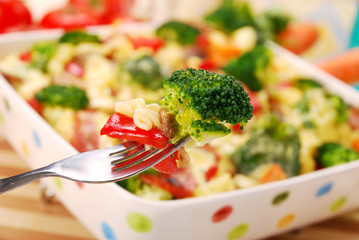 pasta with broccoli and mushrooms