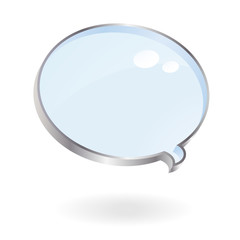 talking bubble magnifier like vector image
