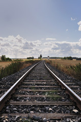 Fototapeta premium Gleise einer Nebenbahn