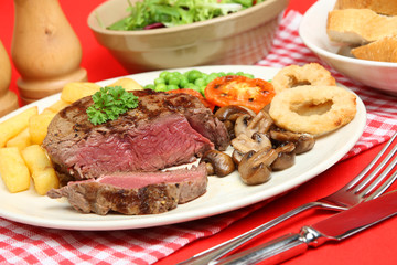 Rare Fillet Steak Dinner