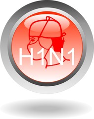 bouton h1n1 masque