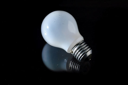 Lightbulb isolated on black