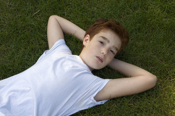 boy resting