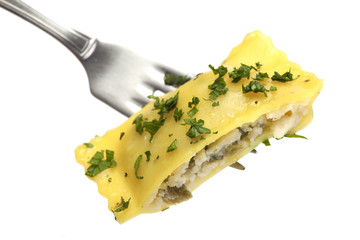 Ravioli On A Fork