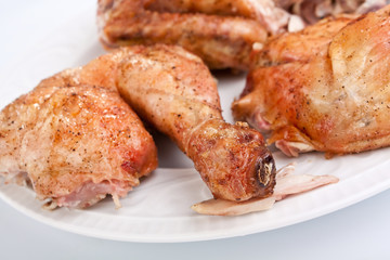 roasted chicken on a plate