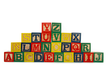 alphabet, petit cube en ordre de l'alphabet