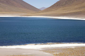 Lagunas Miscanti and Meniques in Atacama desert near Andes.