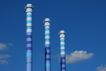 Industrie, drei Schornsteine