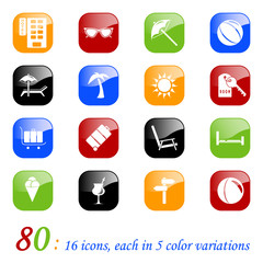 Travel icons - color series
