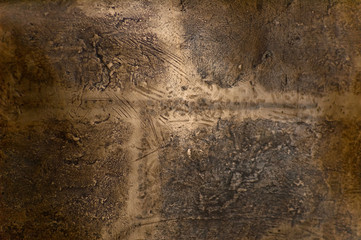 grunged brass textured background