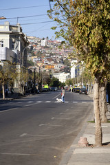 Fototapeta na wymiar Valparaiso Street, Chile