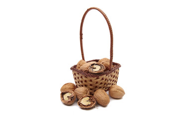 Walnuts in basket