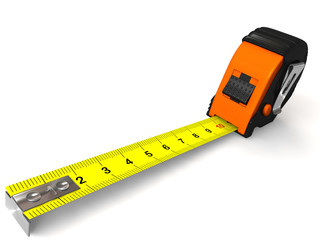 Measuring Tape isolated on White Background. Clipping path