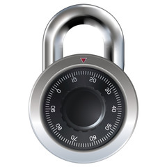 Combination lock - detailed illustration